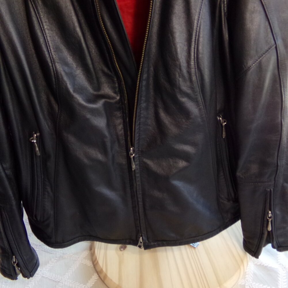 Harley Davidson Women's Leather Jacket Large - Picture 3 of 16